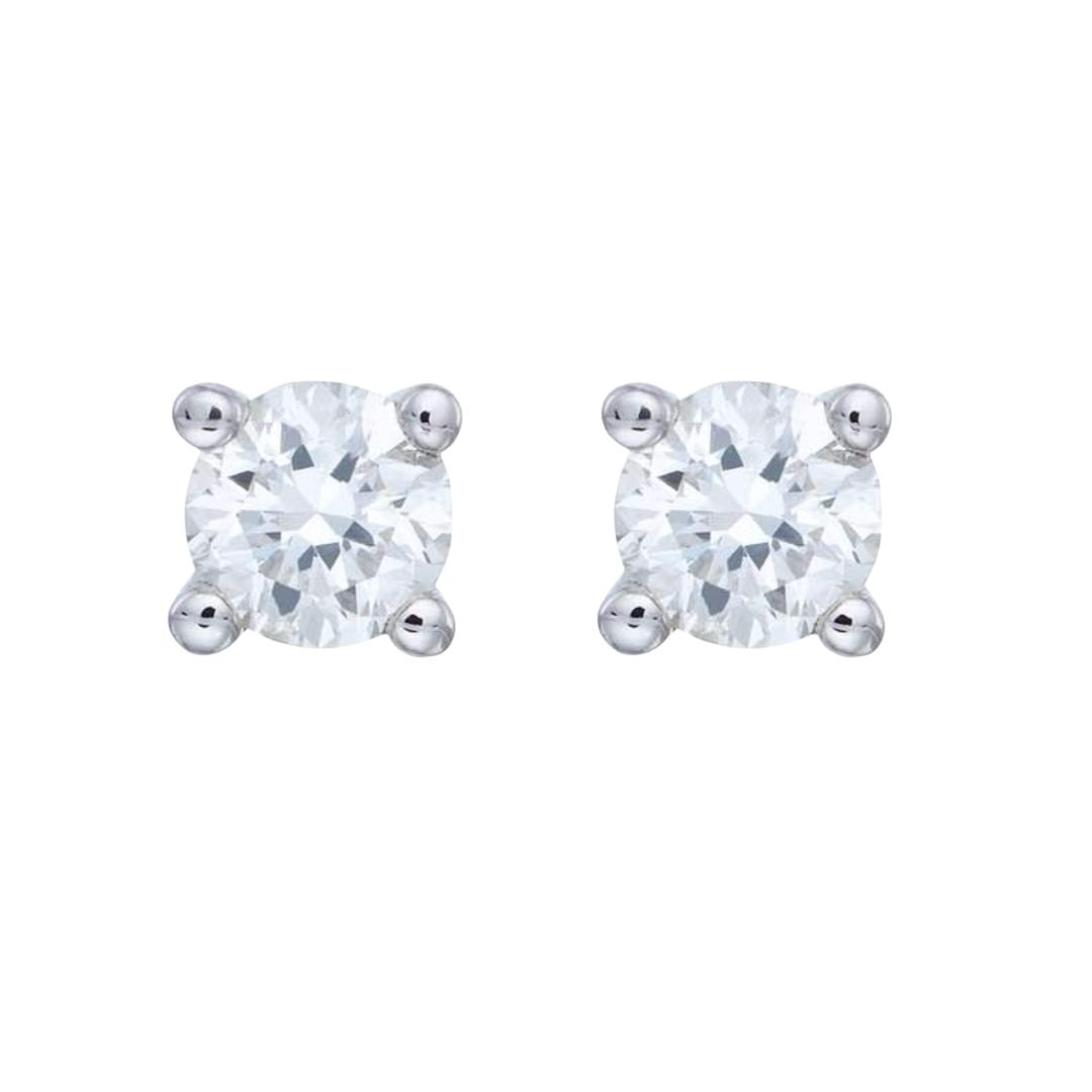 Bvlgari Diamond Stud Earrings – GIA Certified E/VS2 / 0.89ct Total