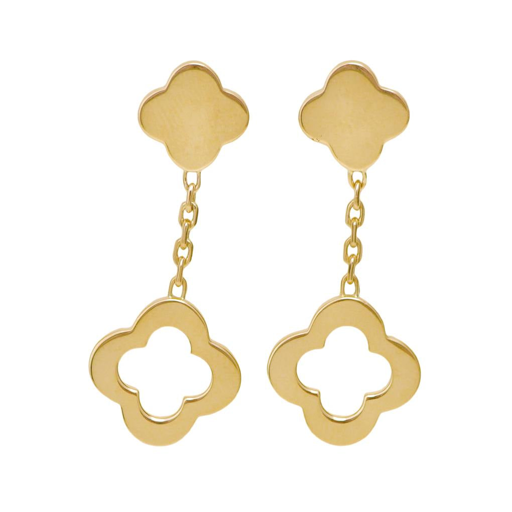 Van Cleef & Arpels Byzantine Alhambra Earrings 18K Yellow Gold
