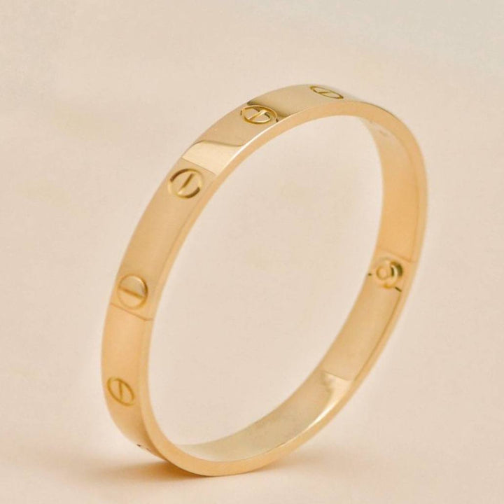 Authentic Cartier Love Classic Model Bracelet 18K Yellow Gold Size 19