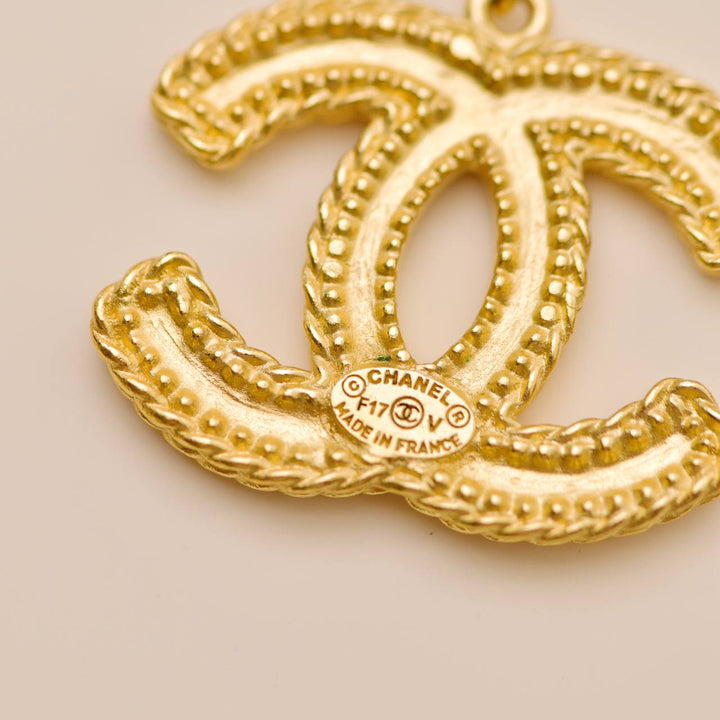 Preowned Chanel CC Logo Large Drop Earrings