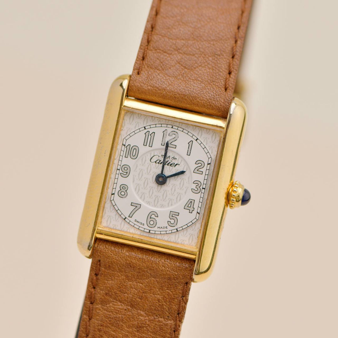 Preowned Cartier Tank Must Vermeil Watch Small Model reference W1013854