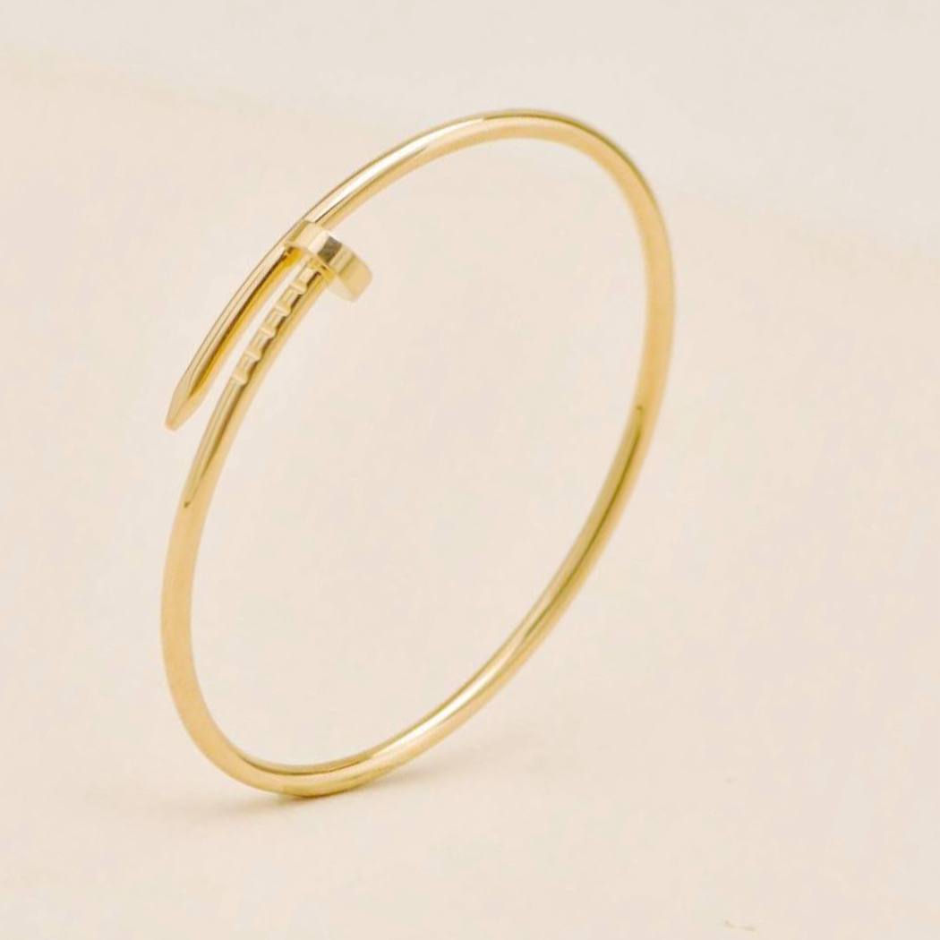 Used Authentic Cartier Juste un Clou small model bracelet 18K yellow gold size 18