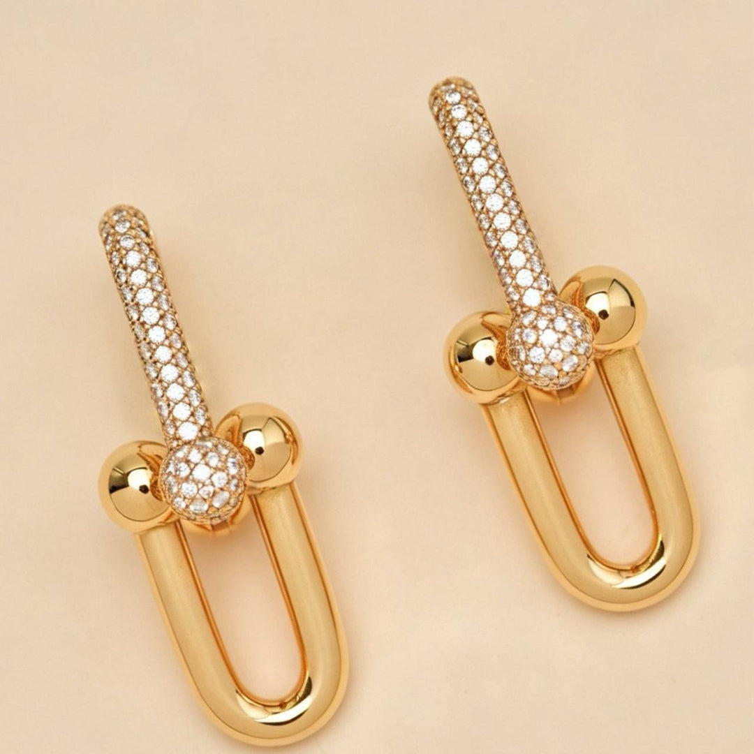 Tiffany & Co. HardWear Large Link Pavé Diamond 18K Rose Gold Earrings