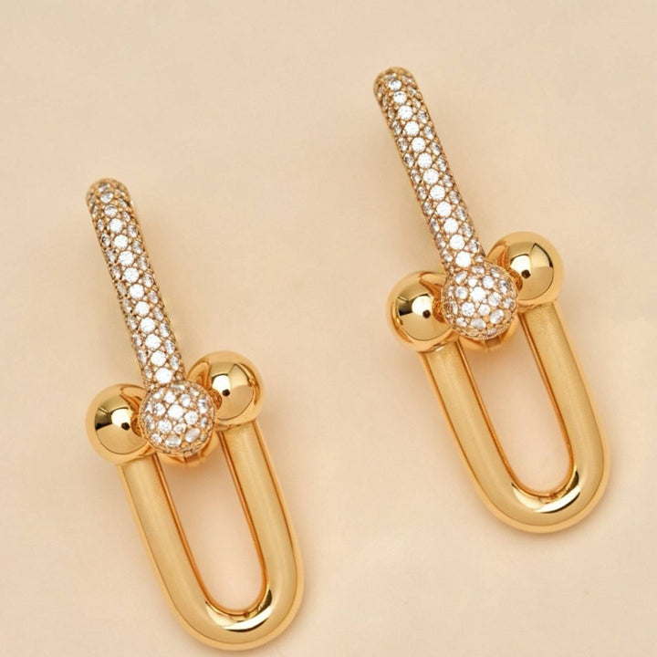 Tiffany & Co. HardWear Large Link Pavé Diamond 18K Rose Gold Earrings