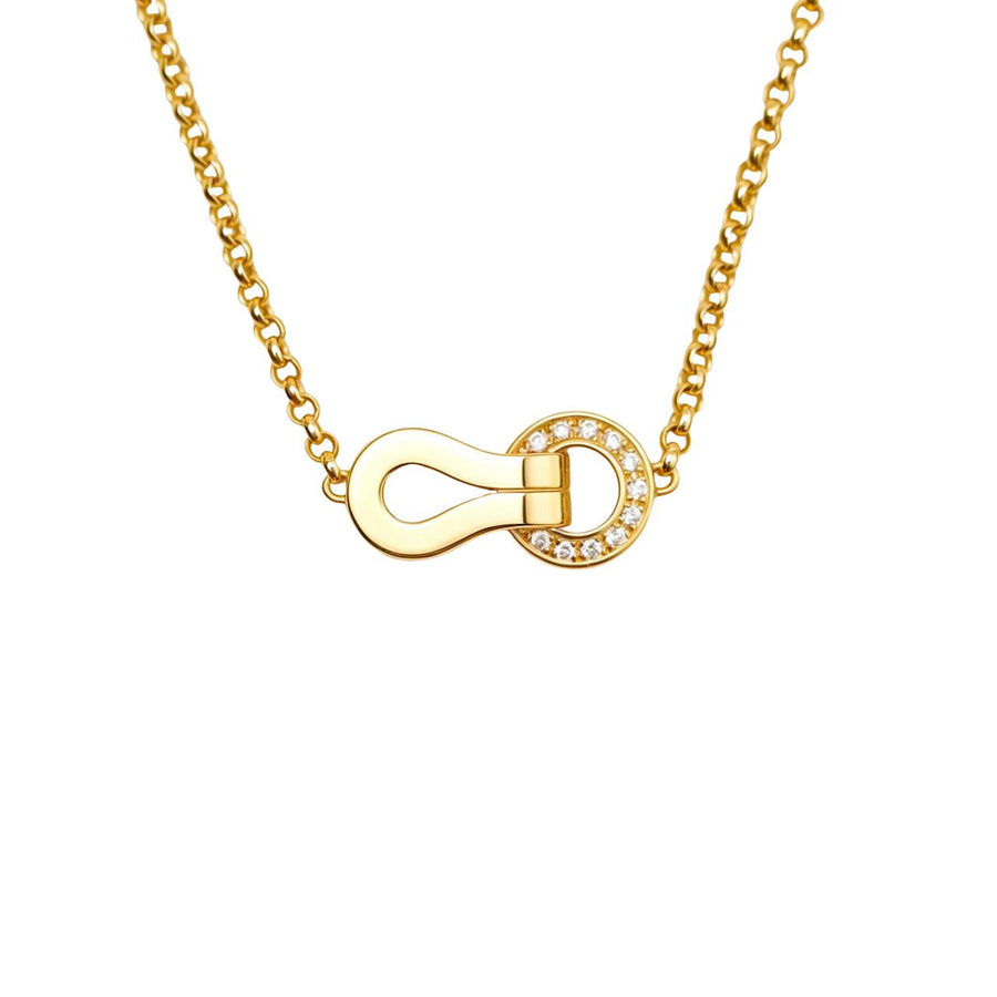 Preloved Authentic Cartier Agrafe Diamond Necklace 18K Rose Gold