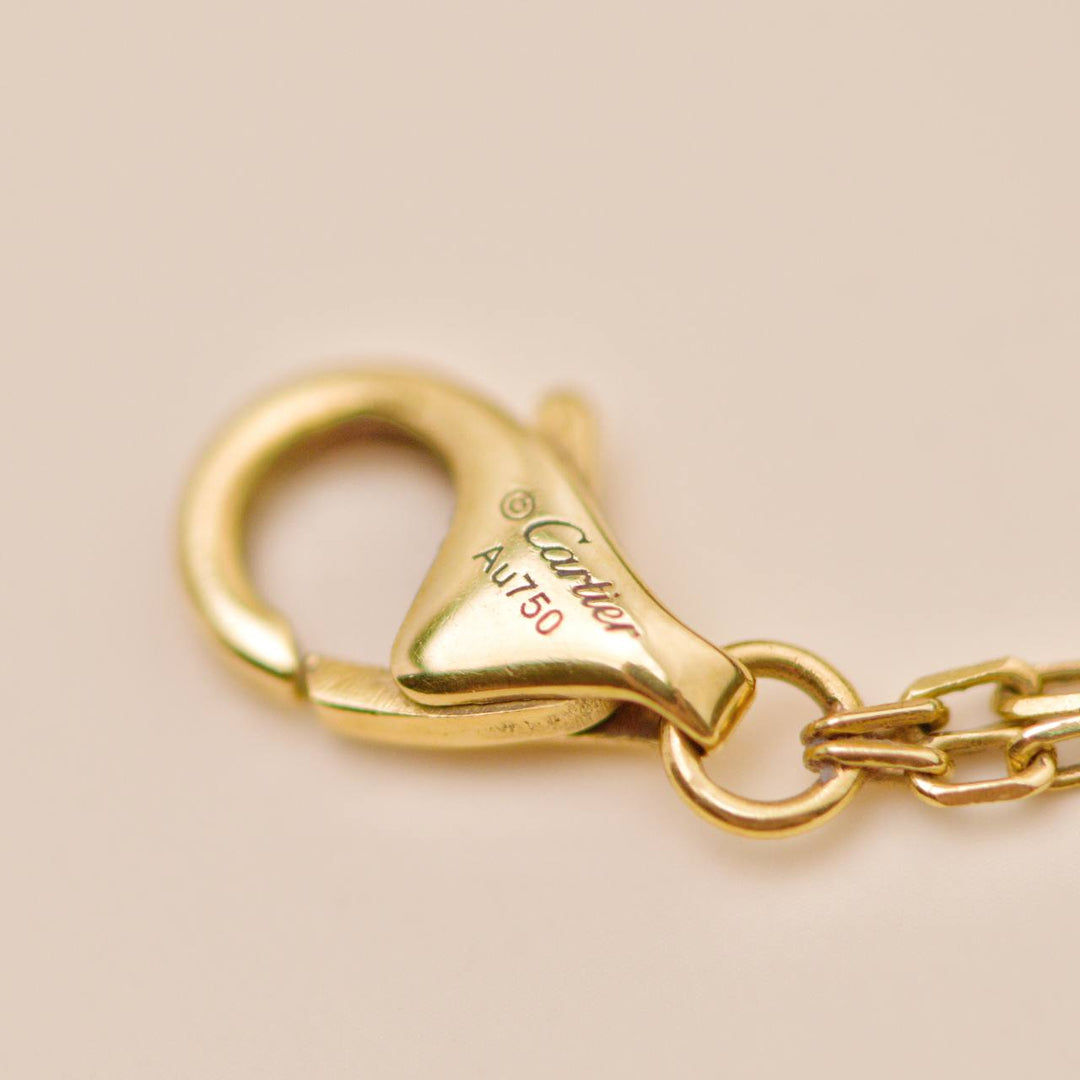 Authentic Second Hand Cartier Love Two Diamond Pendant Necklace 18K Yellow Gold