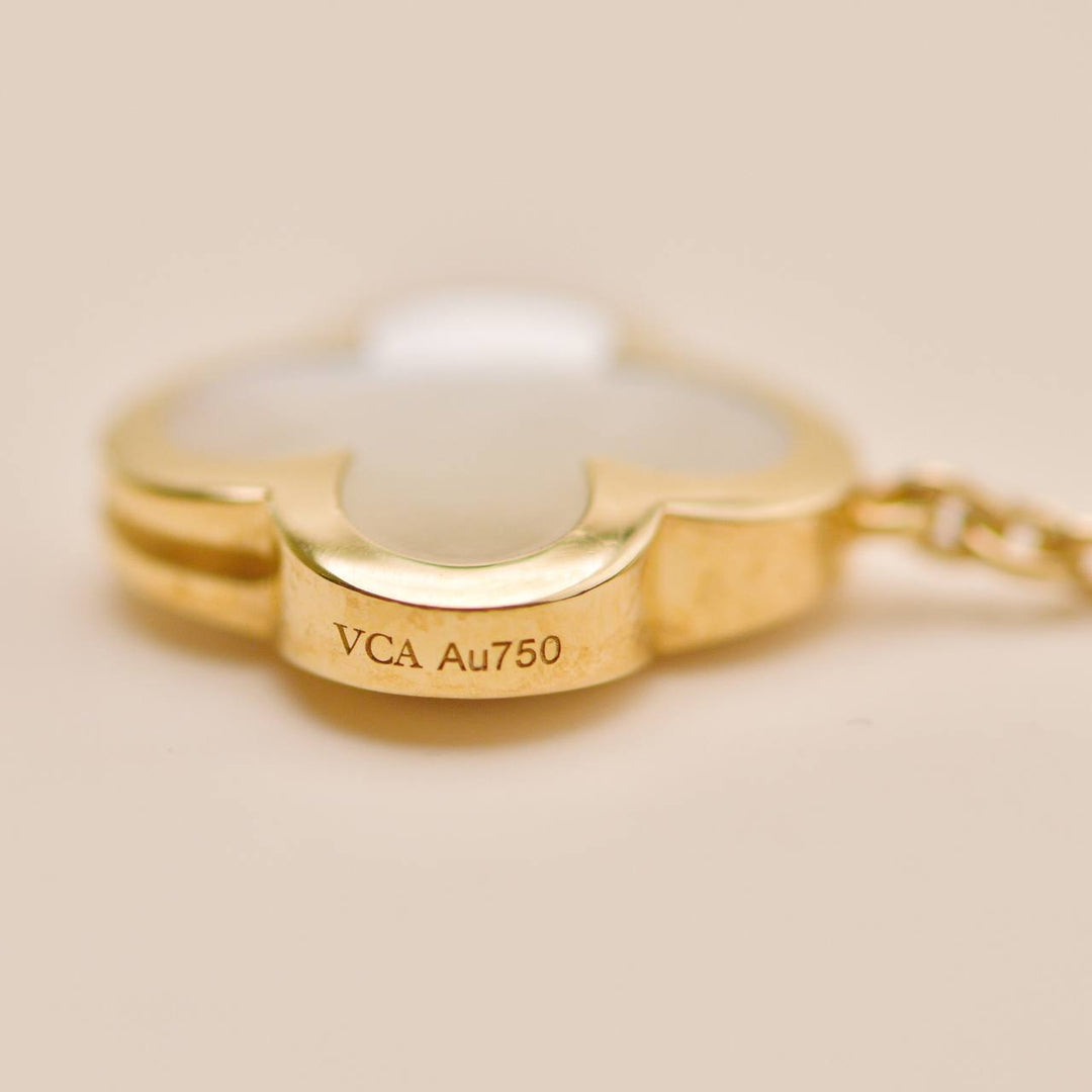 Preloved VCA Pure Alhambra Bracelet Mother of Pearl 18K Yellow Gold