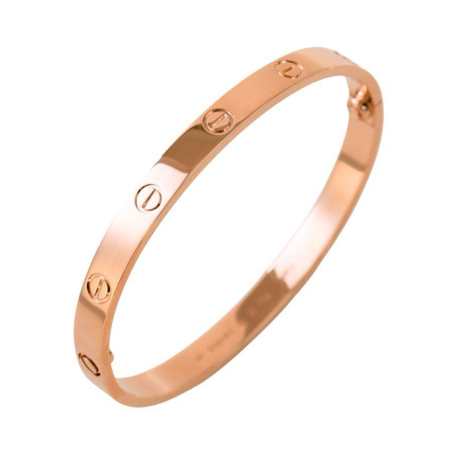 Cartier Love Bracelet Classic Model 18K Rose Gold Size 18