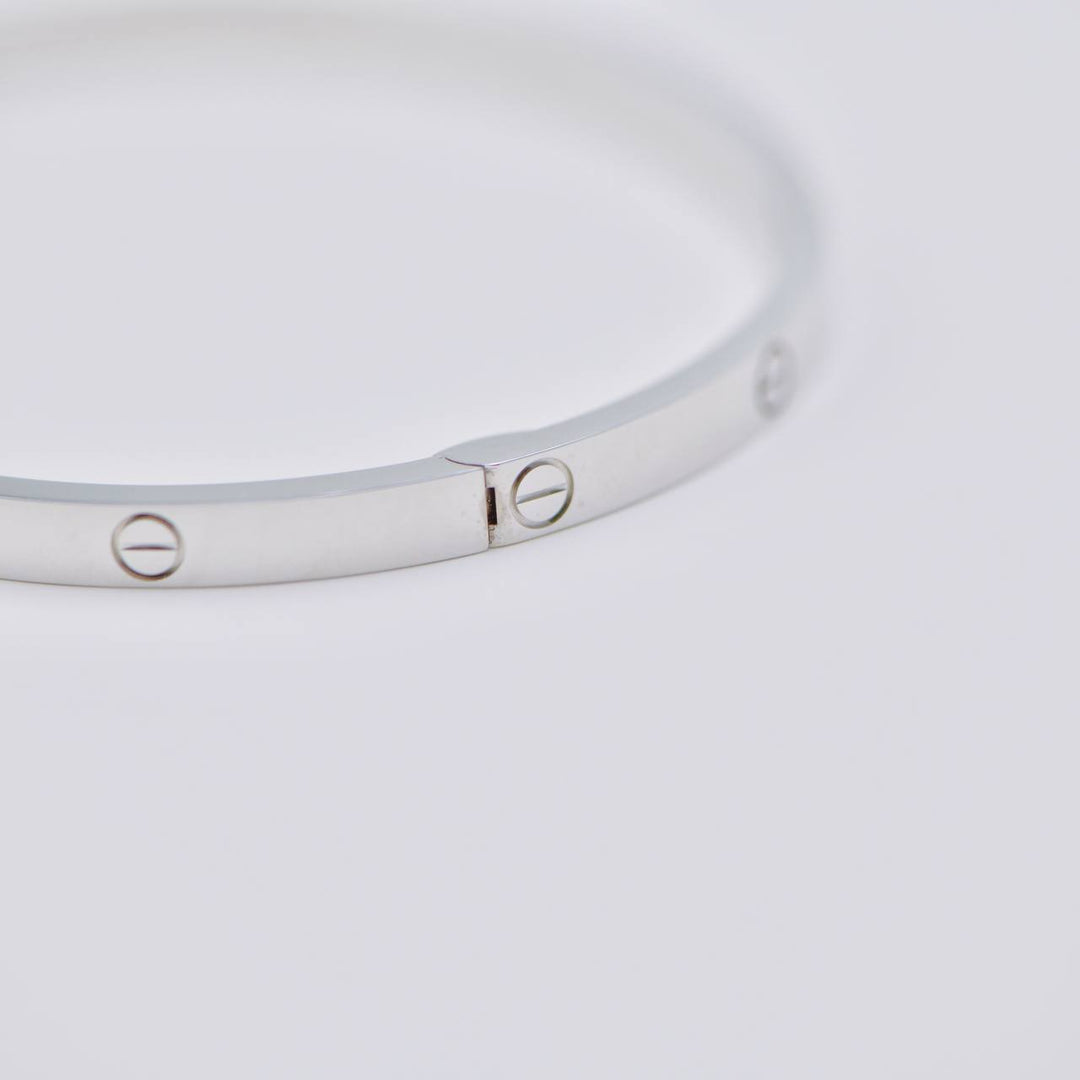 Cartier Love Bracelet Small Model 18K White Gold Size 17