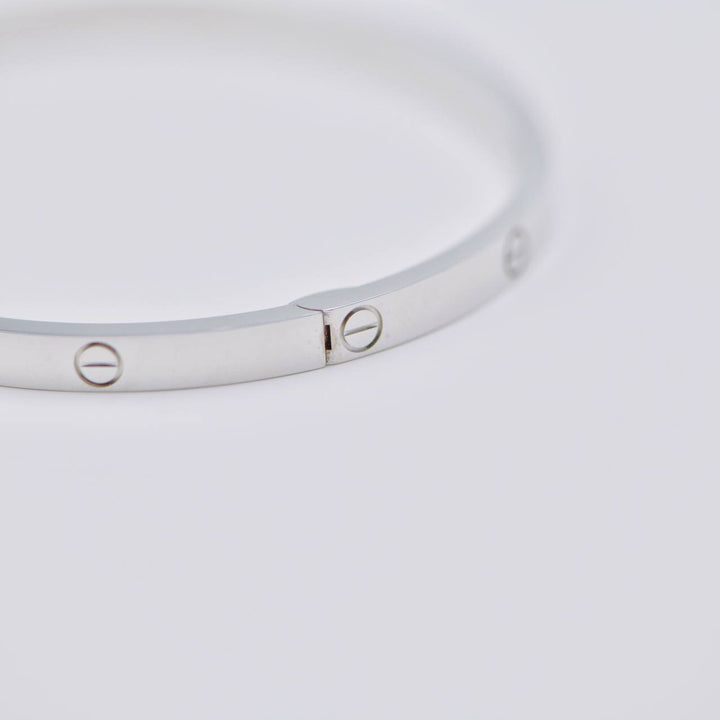 Cartier Love Bracelet Small Model 18K White Gold Size 17