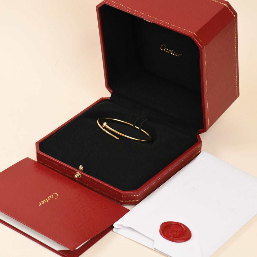 Authentic Preowned Cartier Juste un Clou Bracelet Small Model 18K Yellow Gold Size 15