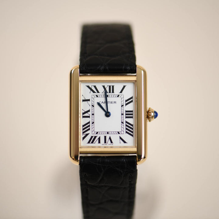 Preowned Cartier Tank Solo 18K Rose Gold Small Model Wristwatch