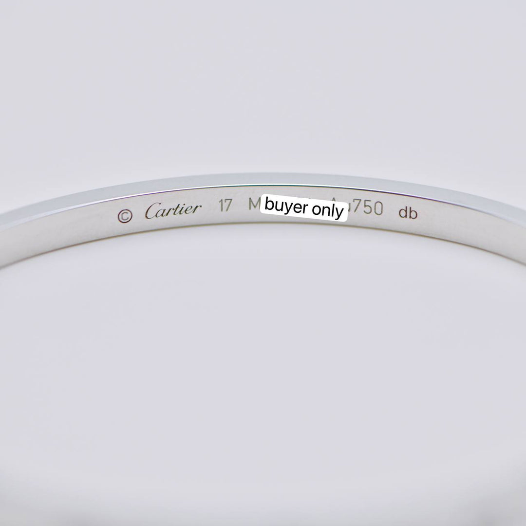 Cartier Love Bracelet Small Model 18K White Gold Size 17