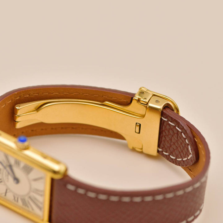 Used Authentic Cartier Tank Must Opalan Vermeil Watch Large Model reference W1005654