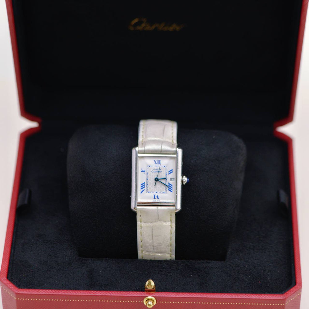 Authentic Preloved Cartier Tank Must Silver Watch Large Model reference W1014154