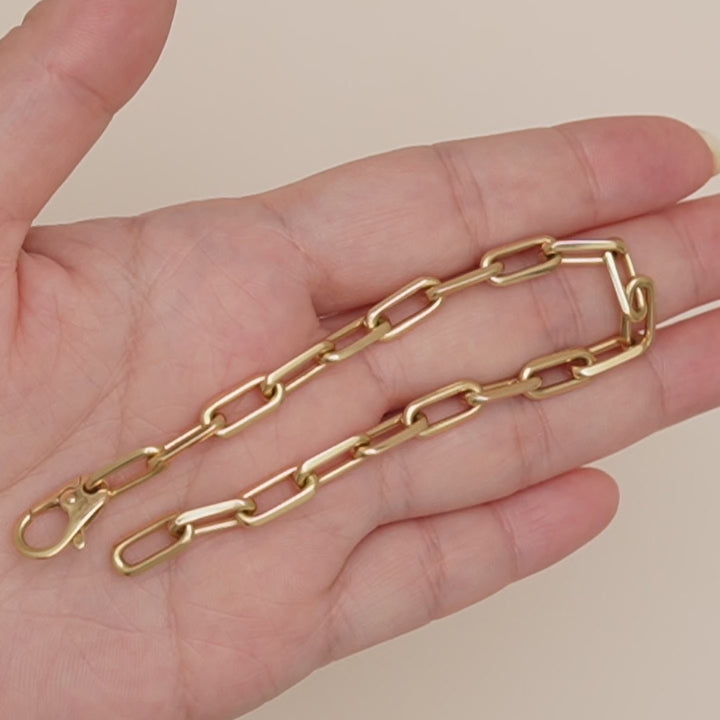 Preloved Authentic Full set Cartier Santos de Cartier Chain Bracelet Medium Model 18K Yellow Gold