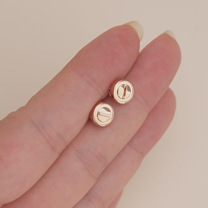 Preloved Cartier Love 18K Rose Gold Stud Earrings