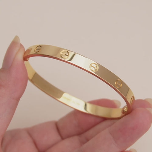 Used Cartier Love 18K Yellow Gold Bracelet Size 18