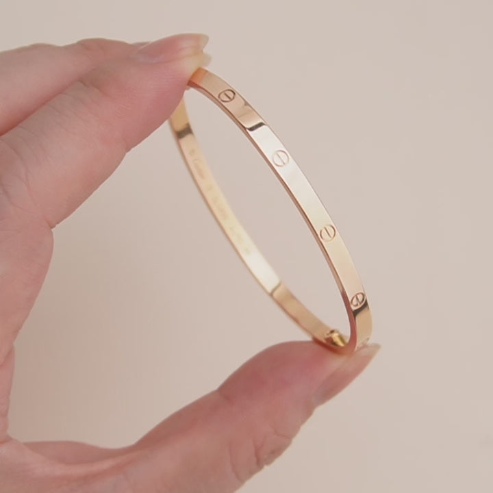 Cartier 18K Rose Gold Small Model Bracelet Size 17