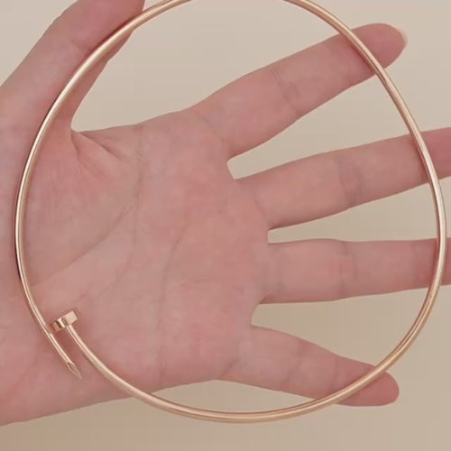 Second Hand Authentic Cartier Juste un Clou Torque Necklace 18K Rose Gold Small Model