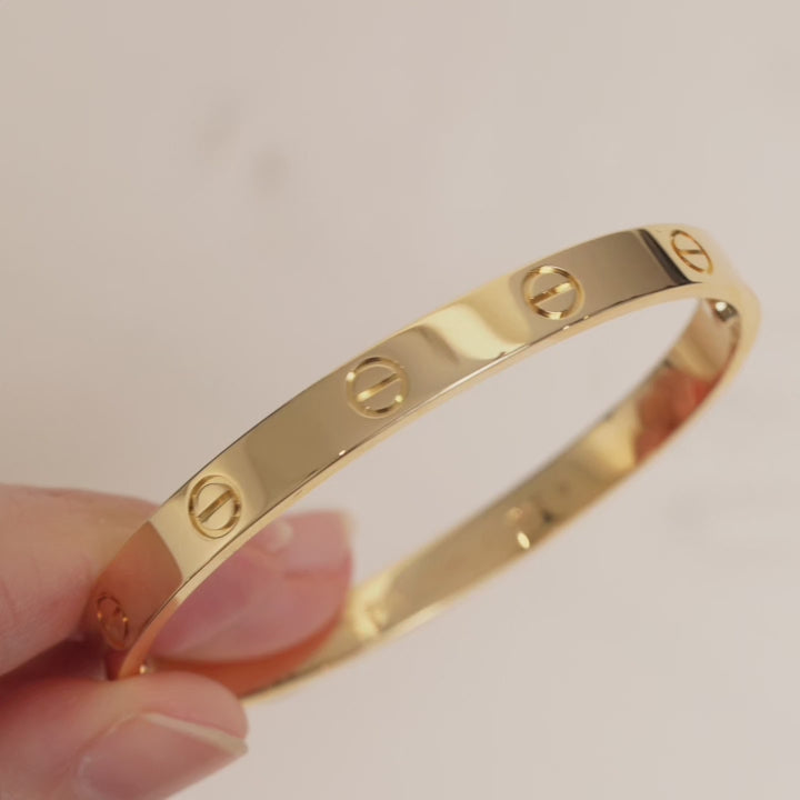 Cartier Love Bracelet 18K Yellow Gold Size 17