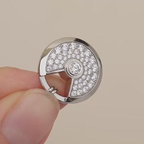 Second Hand Cartier Amulette de Cartier Diamond 18K White Gold Pendant Small Model