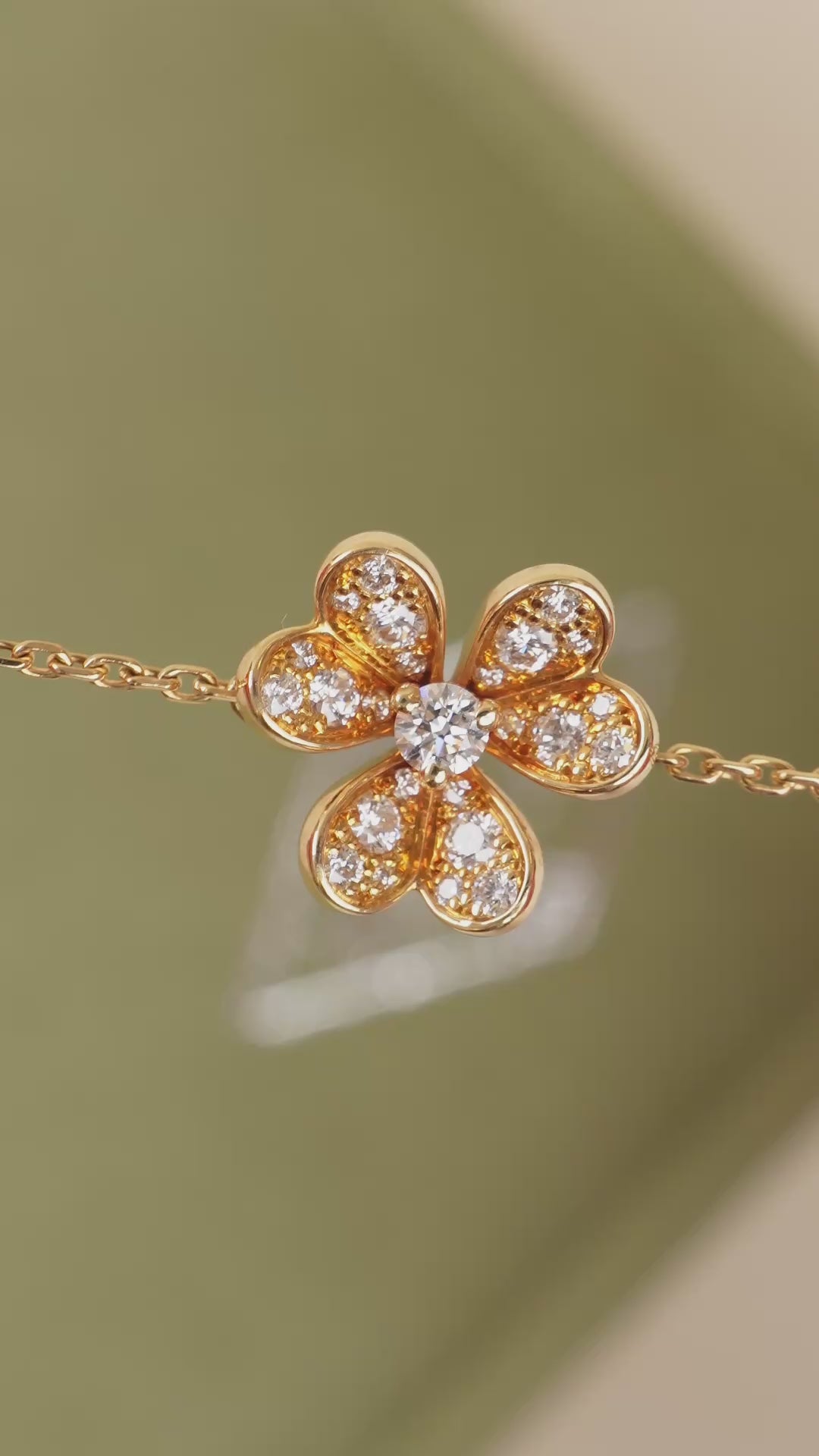 Van Cleef & Arpels Frivole Yellow Gold Diamond Mini Bracelet