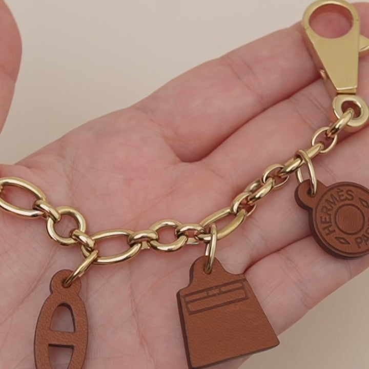 Hermès Barenia Olga Amulette Fauve Gold Bag Charm