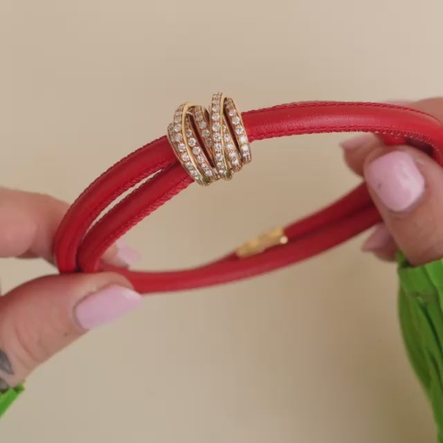 De Grisogono Allegra Diamond Cord Bracelet 18K Rose Gold