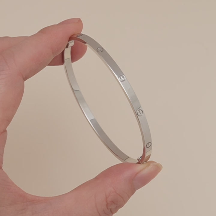 Authentic Preloved Cartier Love Bracelet Small Model 18K White Gold Size 19