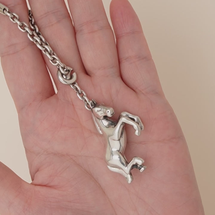 Preloved Hermès La Danse Horse Charm in Sterling Silver Limited Edition