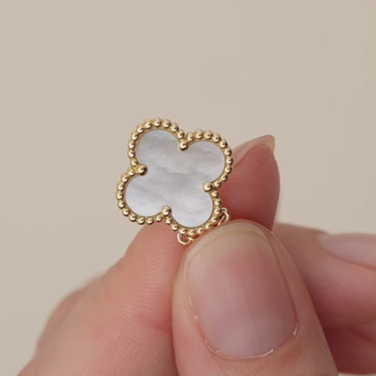 Van Cleef & Arpels Vintage Alhambra Necklace Mother of Pearl 18K Yellow Gold
