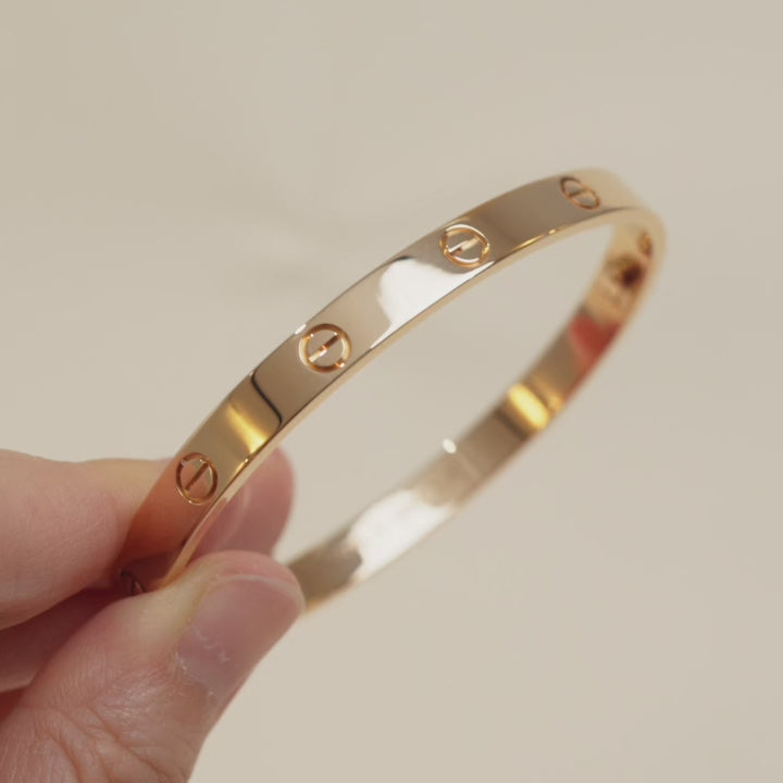 Preowned Cartier Love Bracelet Rose Gold Size 19