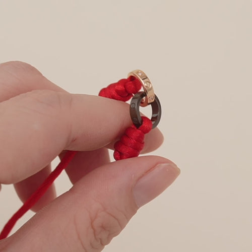 Second Hand Authentic Cartier Love Cord Bracelet Diamond Sèvres Porcelain 18k Rose Gold