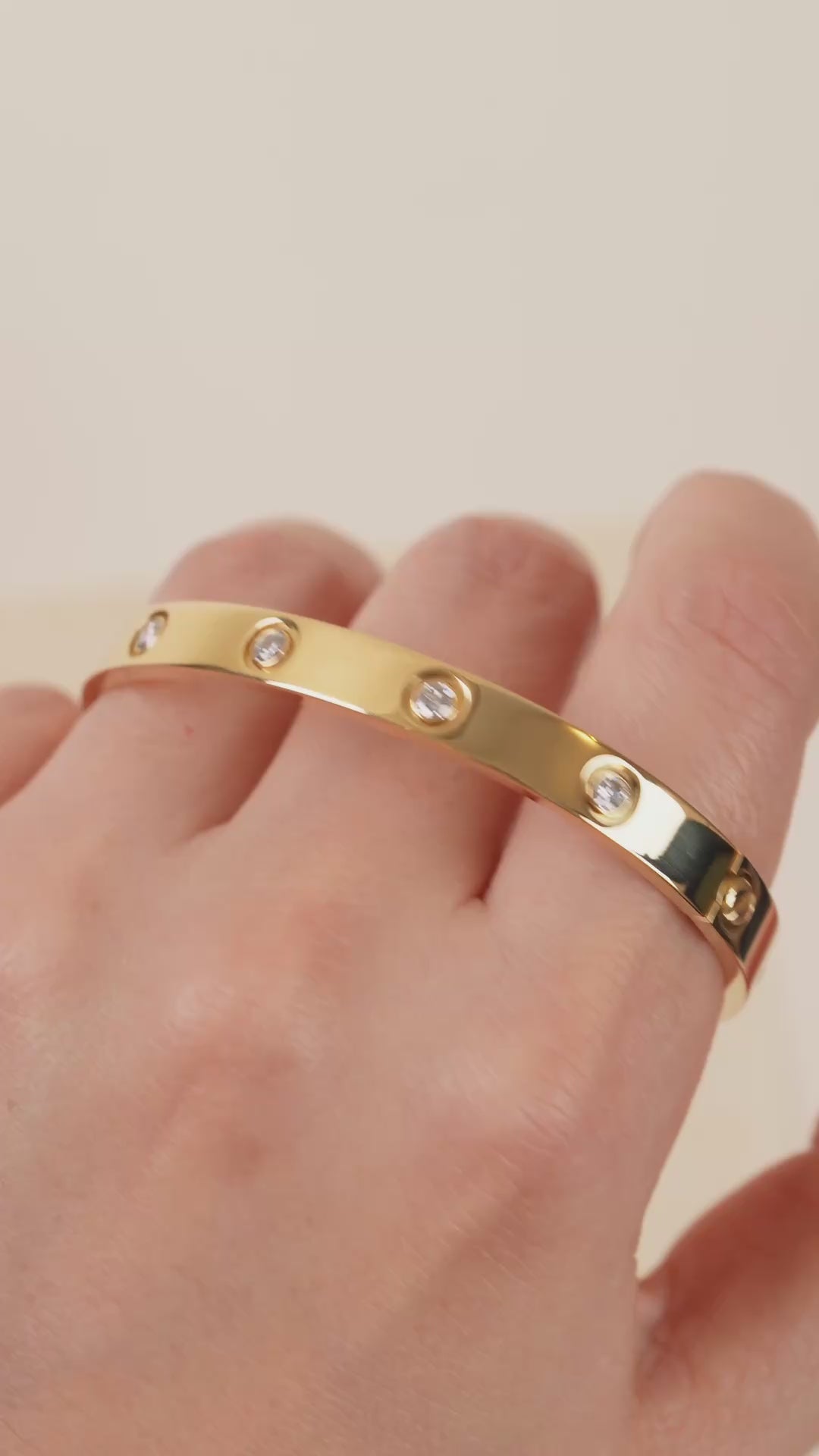 Cartier Love 10 Diamond 18K Yellow Gold Bracelet 