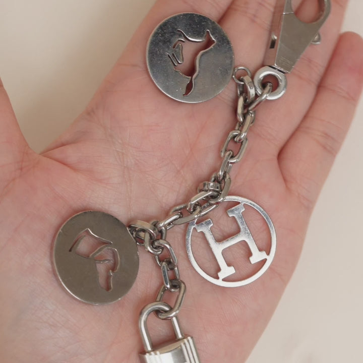 Second Hand Hermès Breloque Olga Silver Bag Charm