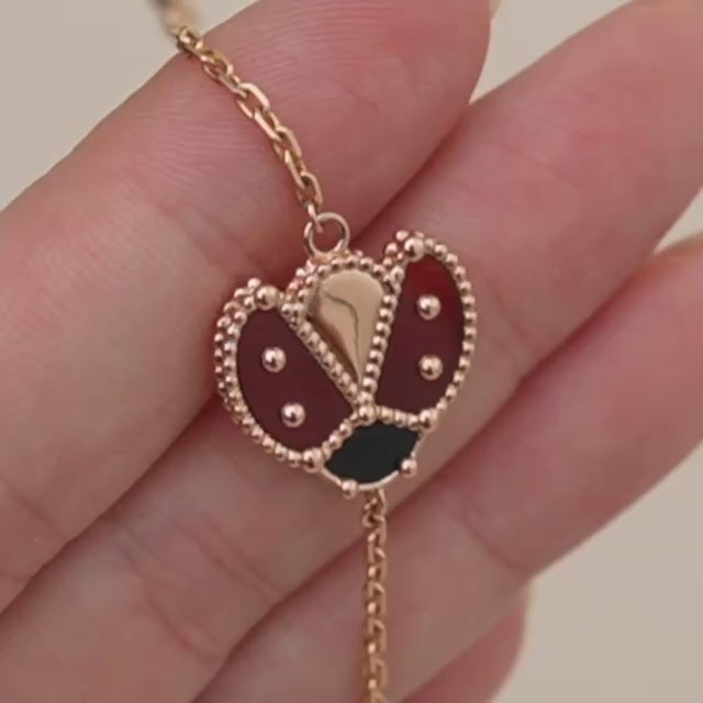 Preowned Authentic VCA Lucky Spring Ladybird Bracelet