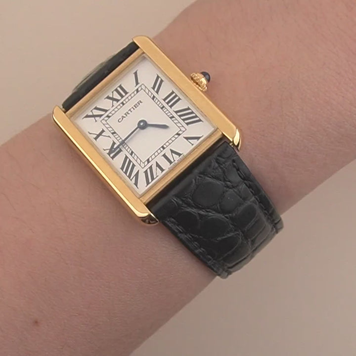 Cartier Tank Solo 18k Yellow Gold W5200004 Watch