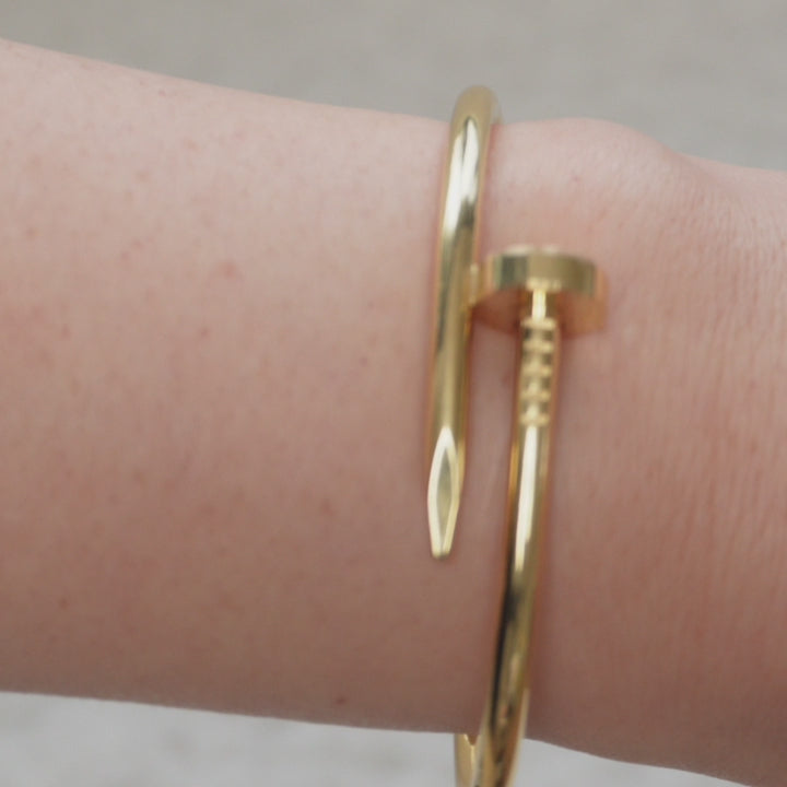 Cartier Juste un Clou Yellow Gold Bracelet Size 17