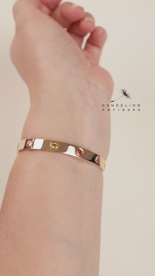 second hand Cartier Love Rainbow Multi Gem bracelet 