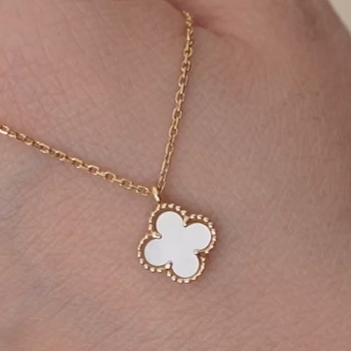 Second Hand Authentic Van Cleef & Arpels Sweet Alhambra Necklace Mother of Pearl 18K Yellow Gold