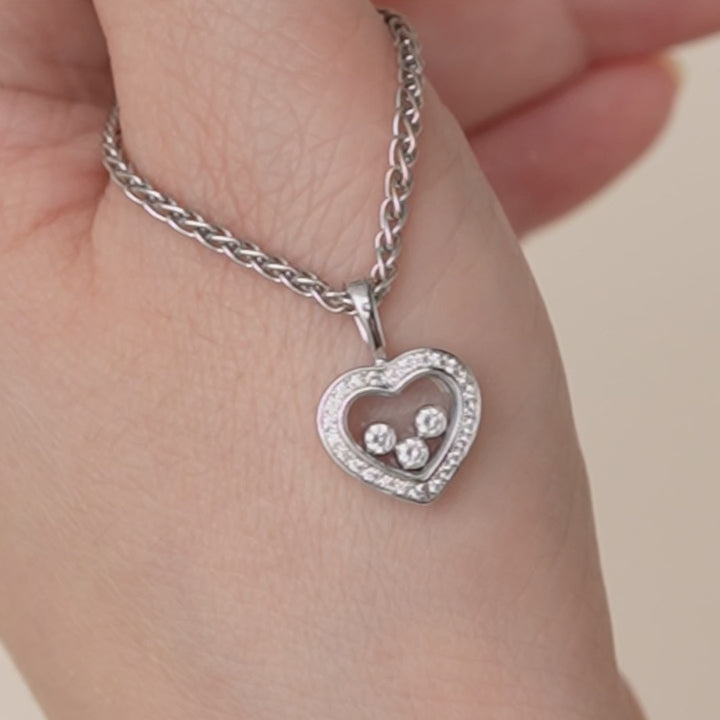 Preloved Chopard Happy Diamonds 18K White Gold Pendant Necklace