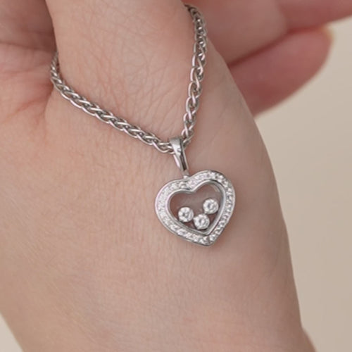 Preloved Chopard Happy Diamonds 18K White Gold Pendant Necklace