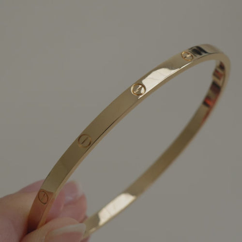 Cartier Love 18k Yellow Gold Bracelet Small Model Size 17