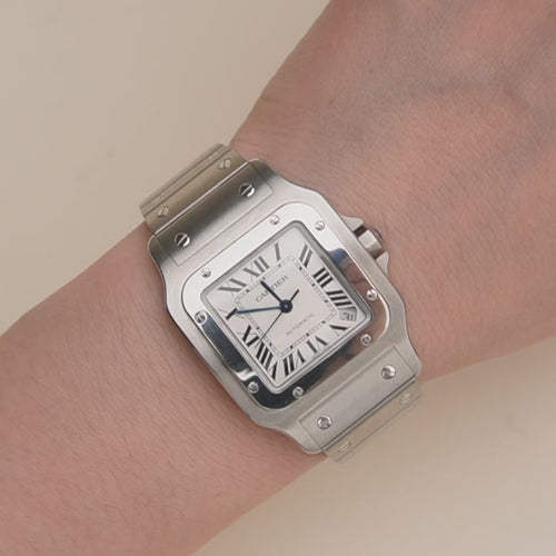 Second Hand Cartier Santos Galbee Stainless Steel Wristwatch W20060D6