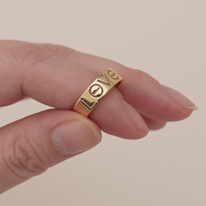 Authentic Second Hand Cartier Love Ring 18K Yellow Gold Size 51