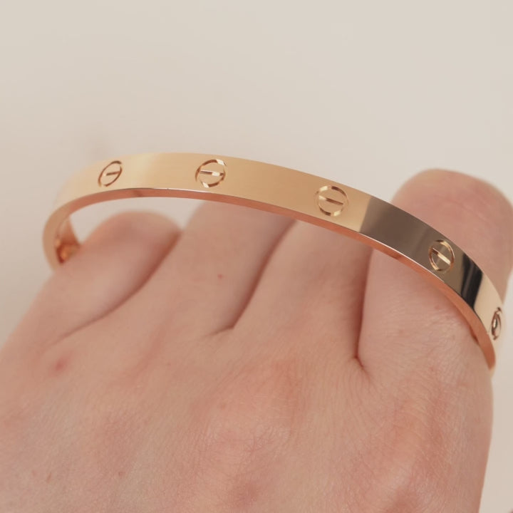 Cartier Love 18K Rose Gold Bracelet Size 19