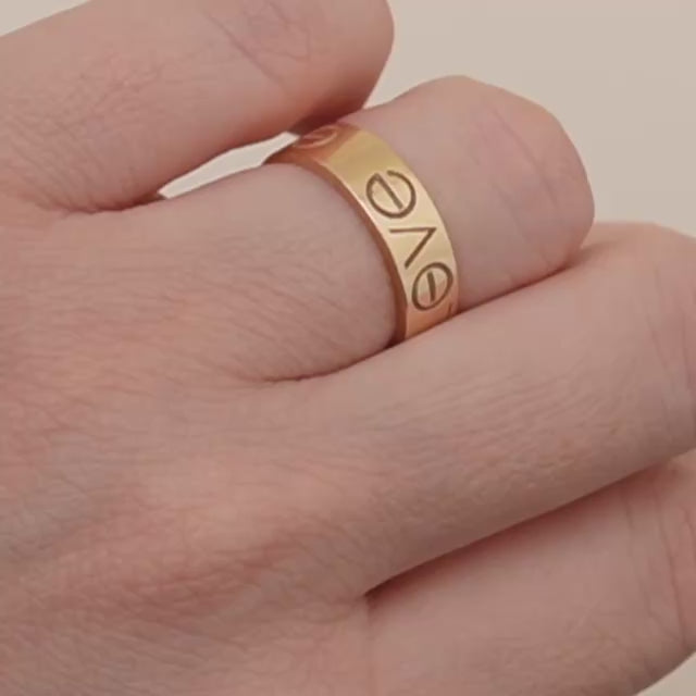 Second Hand Authentic Cartier Love Ring 18K Rose Gold Size 52
