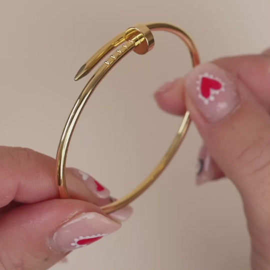 Cartier Juste un Clou Bracelet Small Model 18K Yellow Gold Size 15