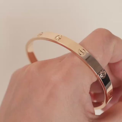 Second Hand Authentic Cartier Love Bracelet Classic Model 18K Rose Gold Size 21